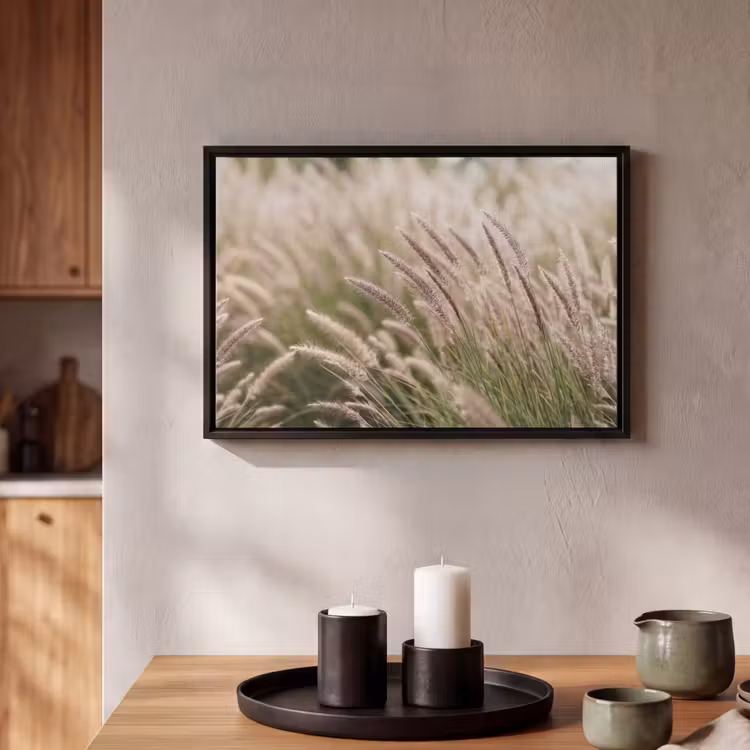 Canvas met lijst - Gras - Close up - Groen — 2