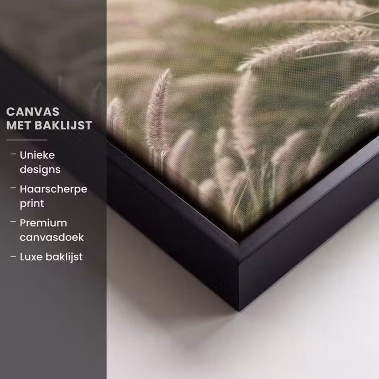 Canvas met lijst - Gras - Close up - Groen — 5
