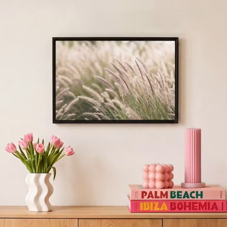Canvas met lijst - Gras - Close up - Groen — 8