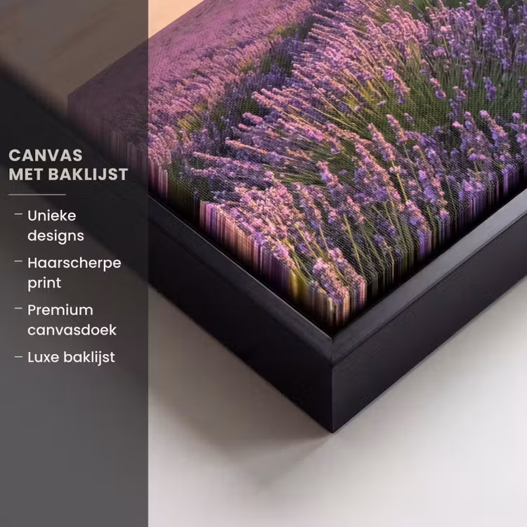 Canvas met lijst - Landschap - Lavendelveld - Paars — 5