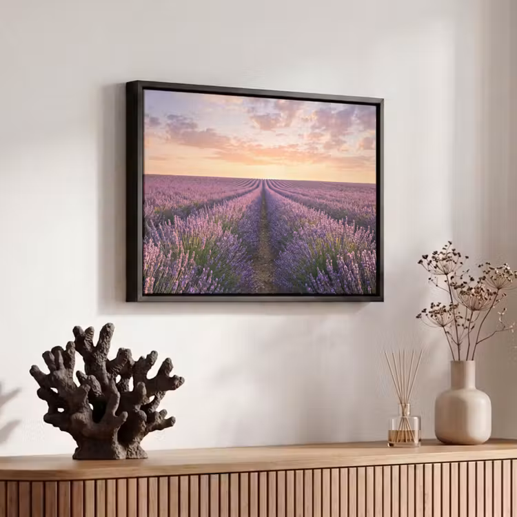 Canvas met lijst - Landschap - Lavendelveld - Paars — 6
