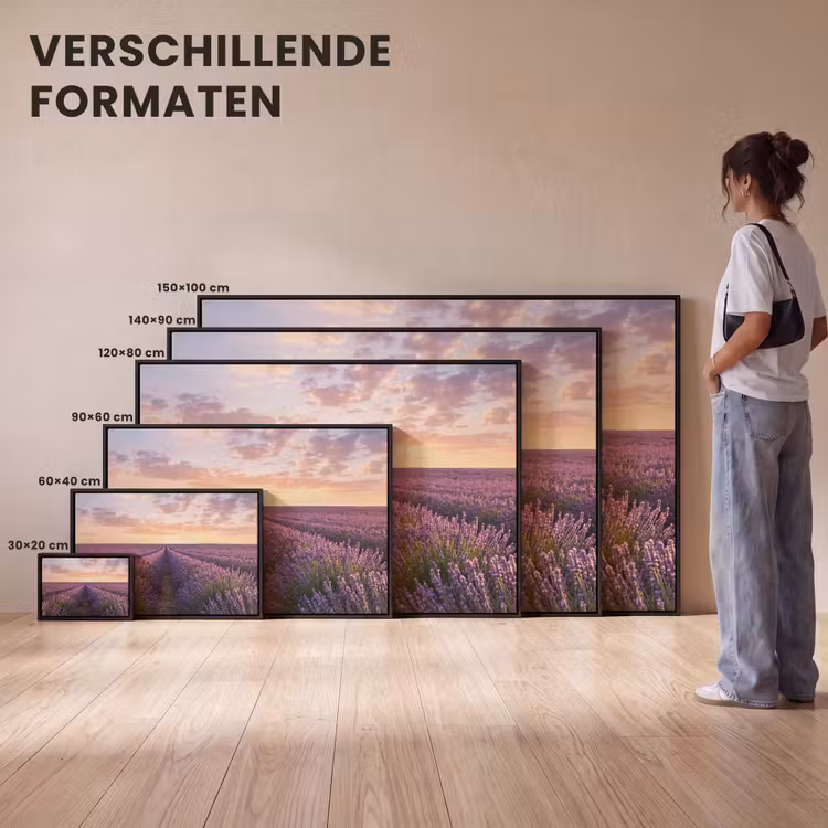 Canvas met lijst - Landschap - Lavendelveld - Paars — 7