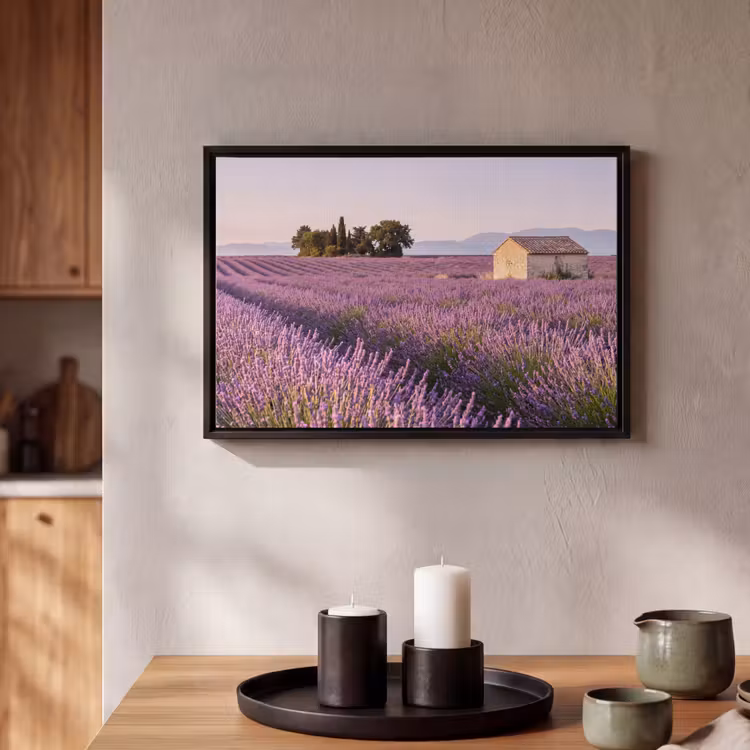 Canvas met lijst - Lavendel - Landschap - Sereen - Paars — 2