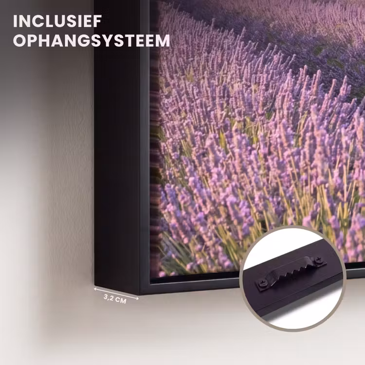 Canvas met lijst - Lavendel - Landschap - Sereen - Paars — 3