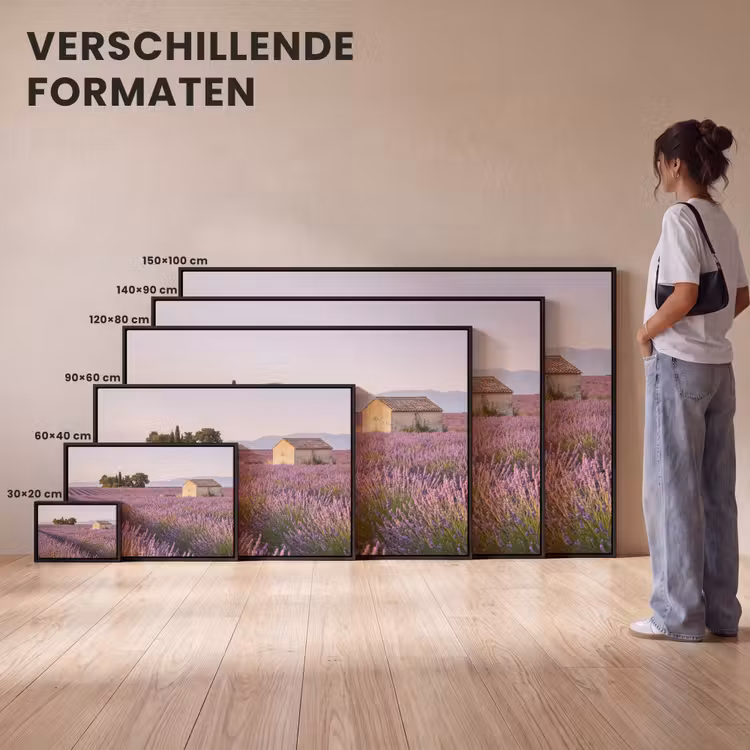 Canvas met lijst - Lavendel - Landschap - Sereen - Paars — 7