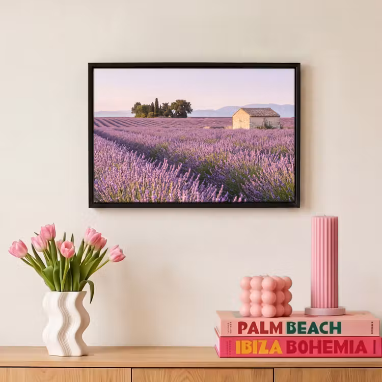 Canvas met lijst - Lavendel - Landschap - Sereen - Paars — 8