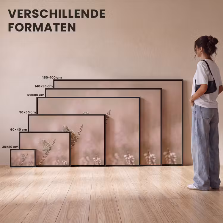 Canvas met lijst - Lavendel - Vlinder - Paars — 7
