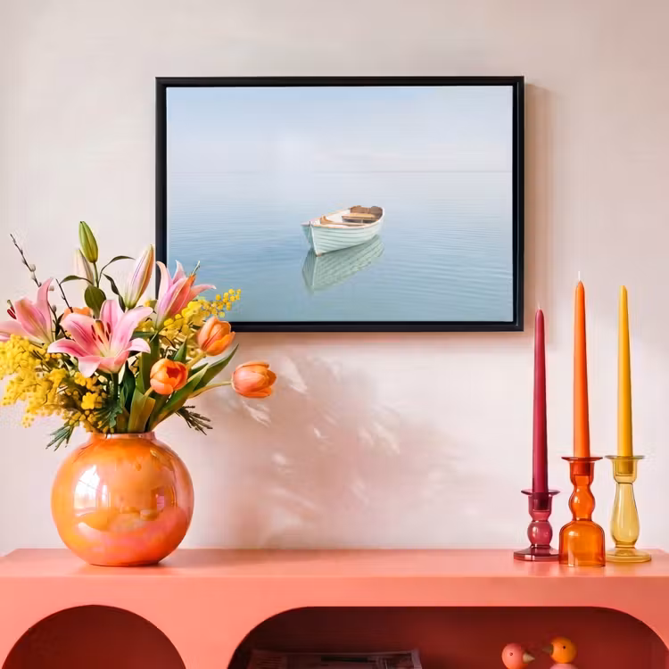 Canvas met lijst - Minimalistisch - Boot - Zee — 4