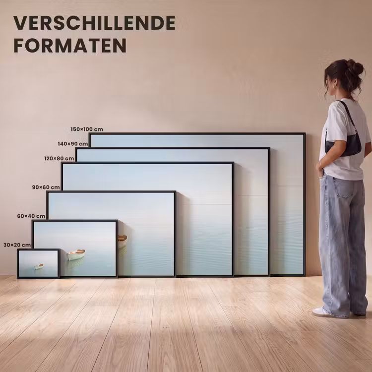 Canvas met lijst - Minimalistisch - Boot - Zee — 7