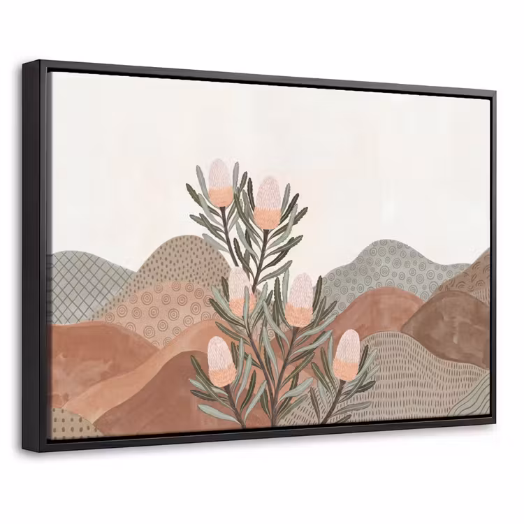 Canvas met lijst - Modern - Heuvels - Terracotta — 1