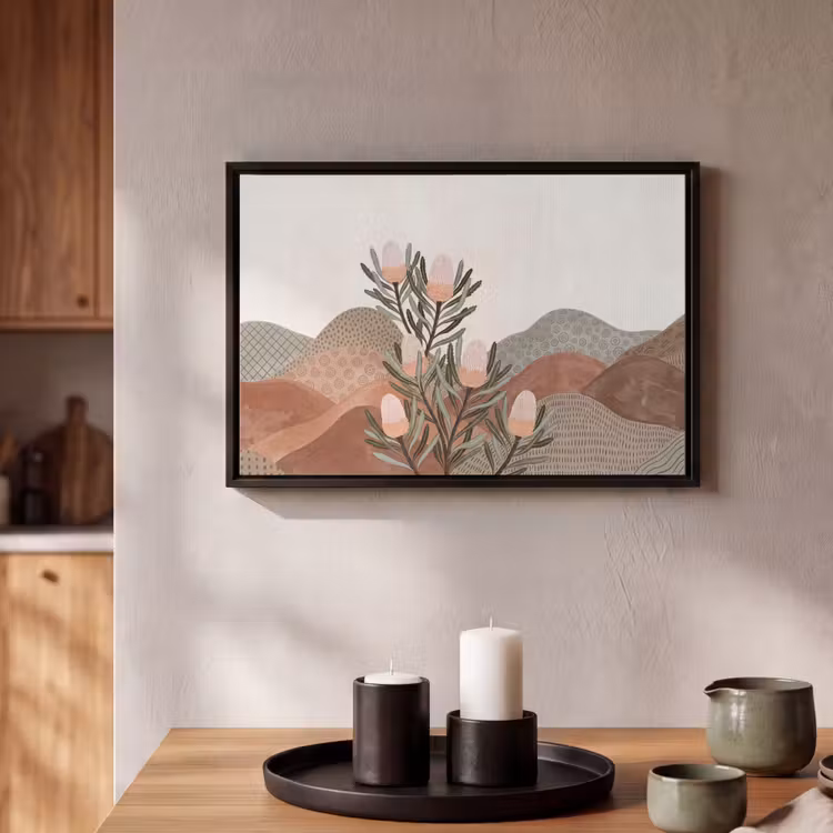 Canvas met lijst - Modern - Heuvels - Terracotta — 2