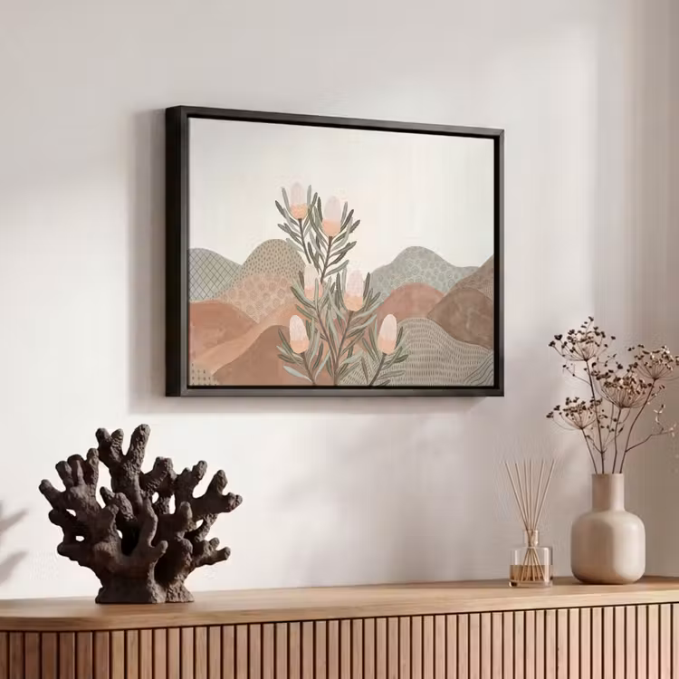 Canvas met lijst - Modern - Heuvels - Terracotta — 6