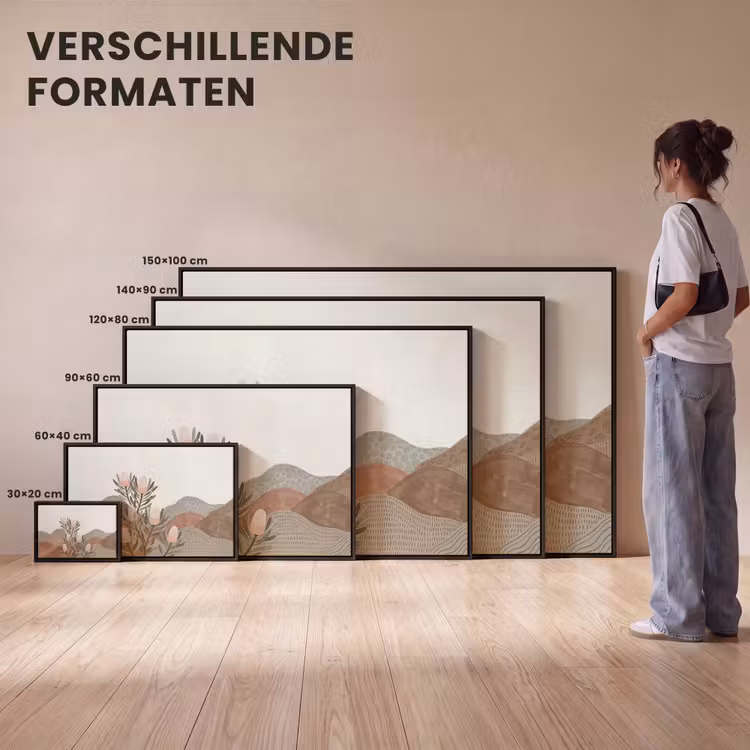 Canvas met lijst - Modern - Heuvels - Terracotta — 7