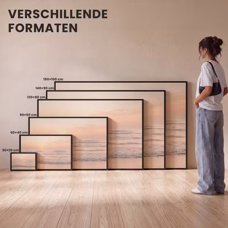 Canvas met lijst - Zon - Strand - Roze — 7
