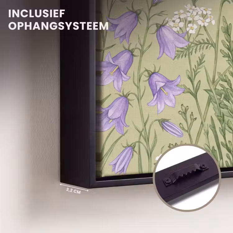 Canvas met lijst - Botanisch - Bloemen - Kleurrijk — 3