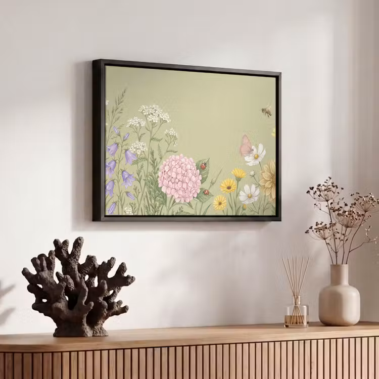Canvas met lijst - Botanisch - Bloemen - Kleurrijk — 6