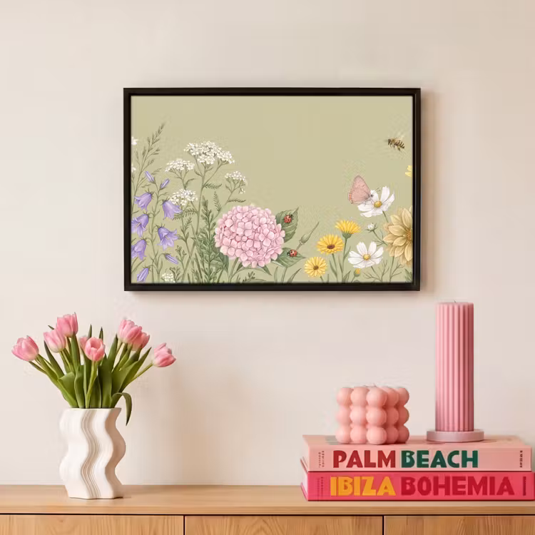 Canvas met lijst - Botanisch - Bloemen - Kleurrijk — 8