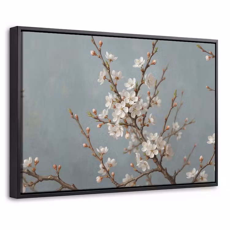 Canvas met lijst - Botanisch - Stilleven - Blauw — 1