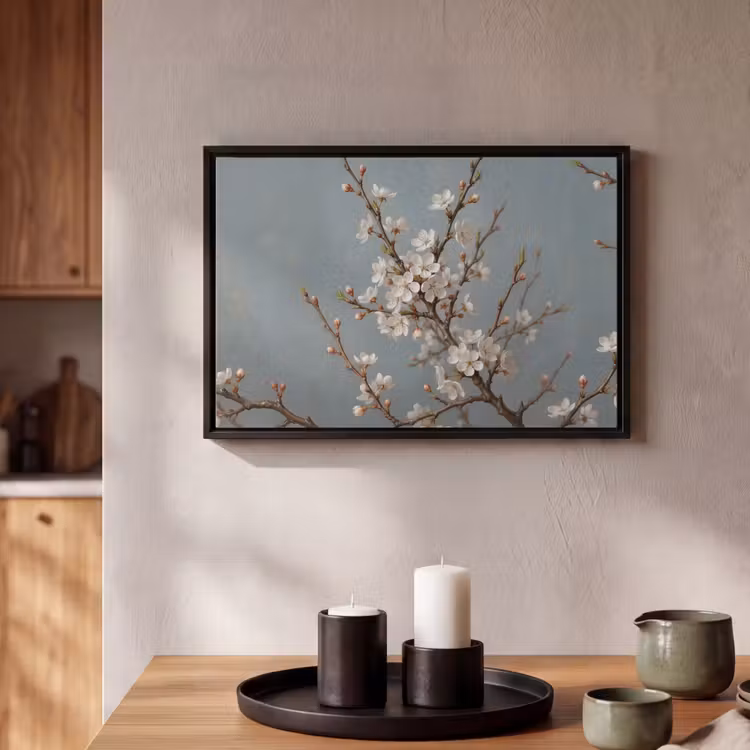 Canvas met lijst - Botanisch - Stilleven - Blauw — 2