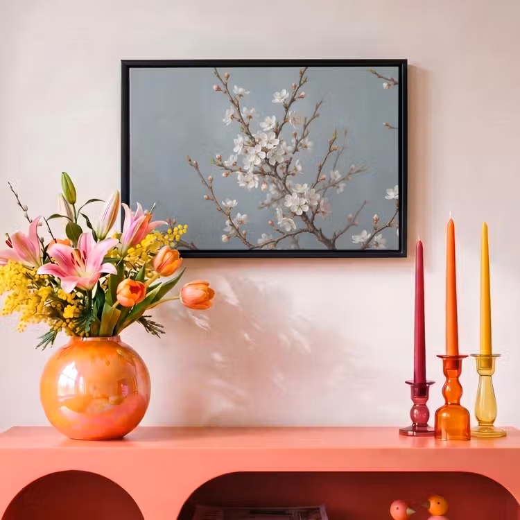 Canvas met lijst - Botanisch - Stilleven - Blauw — 4