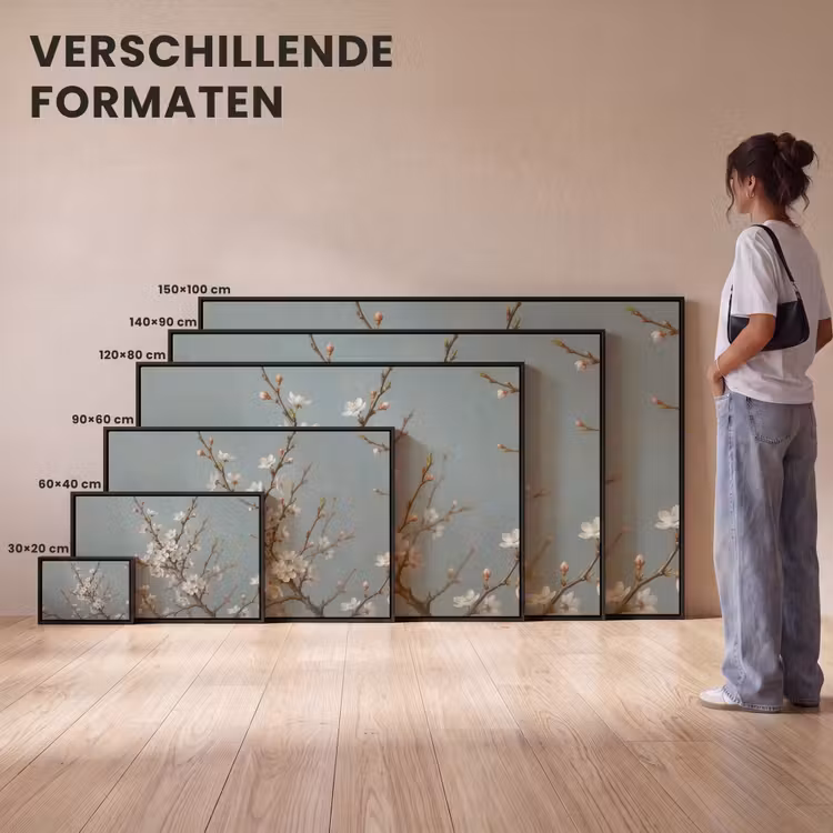 Canvas met lijst - Botanisch - Stilleven - Blauw — 7