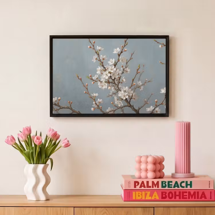 Canvas met lijst - Botanisch - Stilleven - Blauw — 8