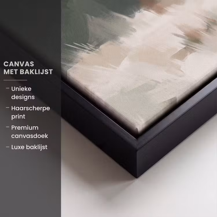 Canvas met lijst - Edelhert - Gewei - Schildering - Rustiek — 5