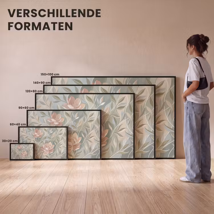 Canvas met lijst - Elegant - Romantiek - Roze — 7