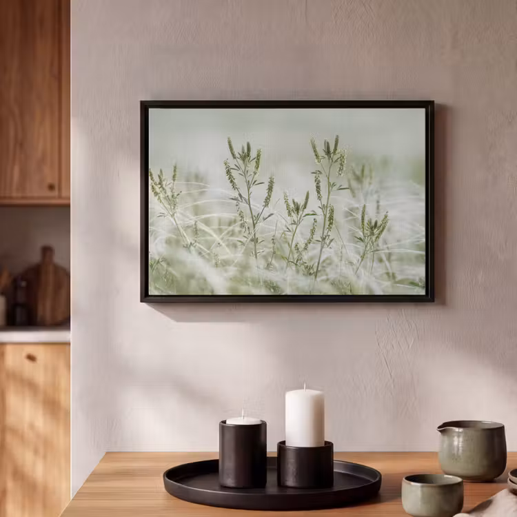 Canvas met lijst - Grassen - Minimalistisch - Groen — 2