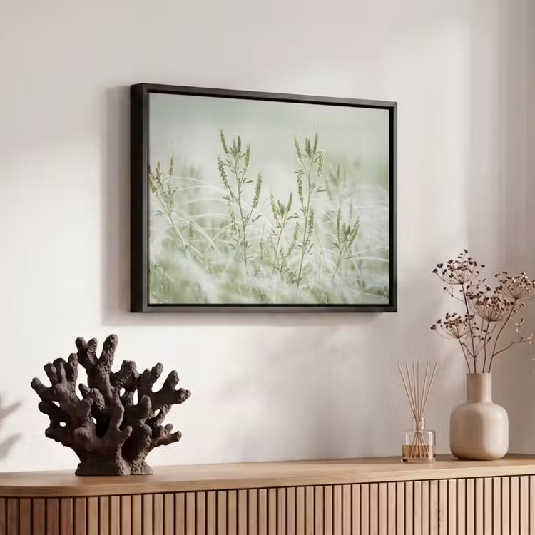 Canvas met lijst - Grassen - Minimalistisch - Groen — 6