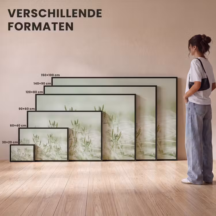 Canvas met lijst - Grassen - Minimalistisch - Groen — 7