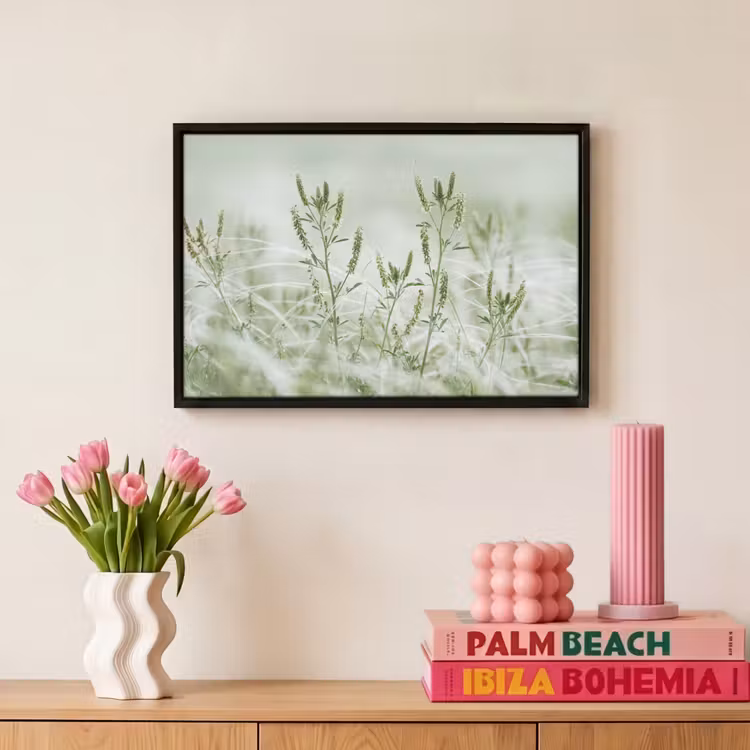 Canvas met lijst - Grassen - Minimalistisch - Groen — 8