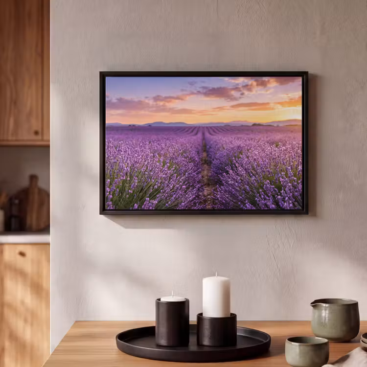 Canvas met lijst - Lavendel - Veld - Natuur - Paars — 2