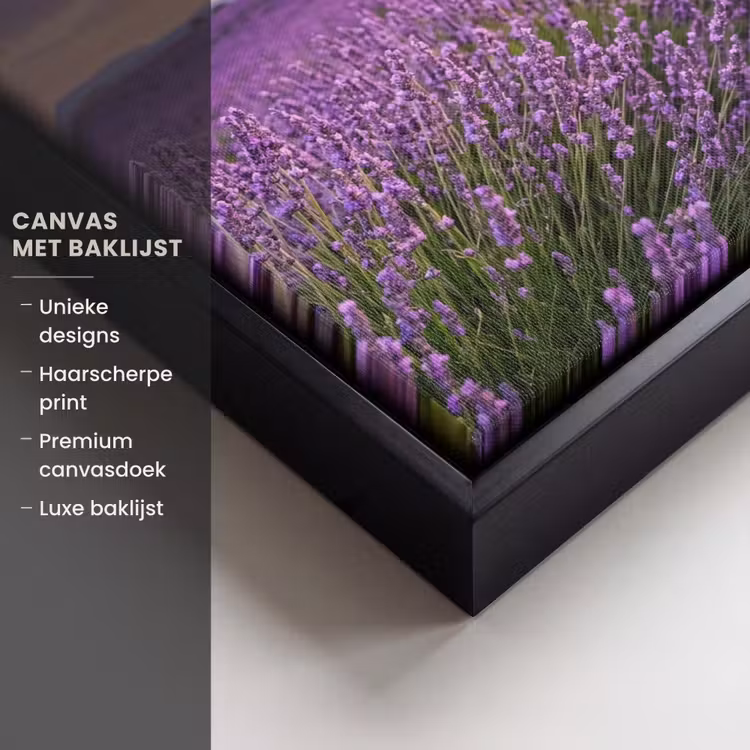 Canvas met lijst - Lavendel - Veld - Natuur - Paars — 5