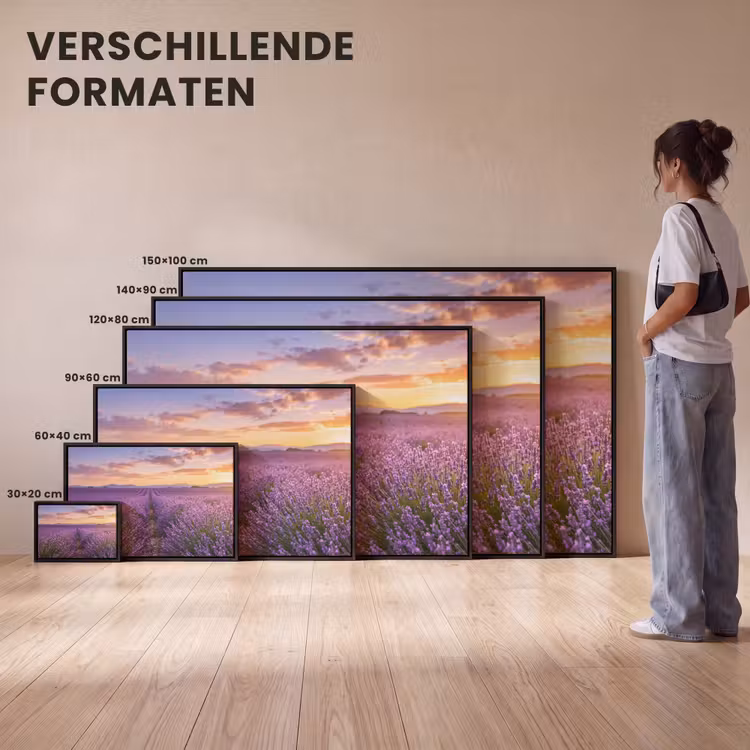 Canvas met lijst - Lavendel - Veld - Natuur - Paars — 7
