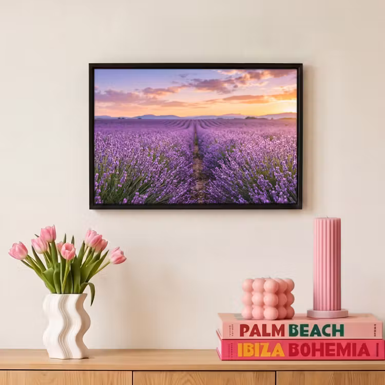 Canvas met lijst - Lavendel - Veld - Natuur - Paars — 8