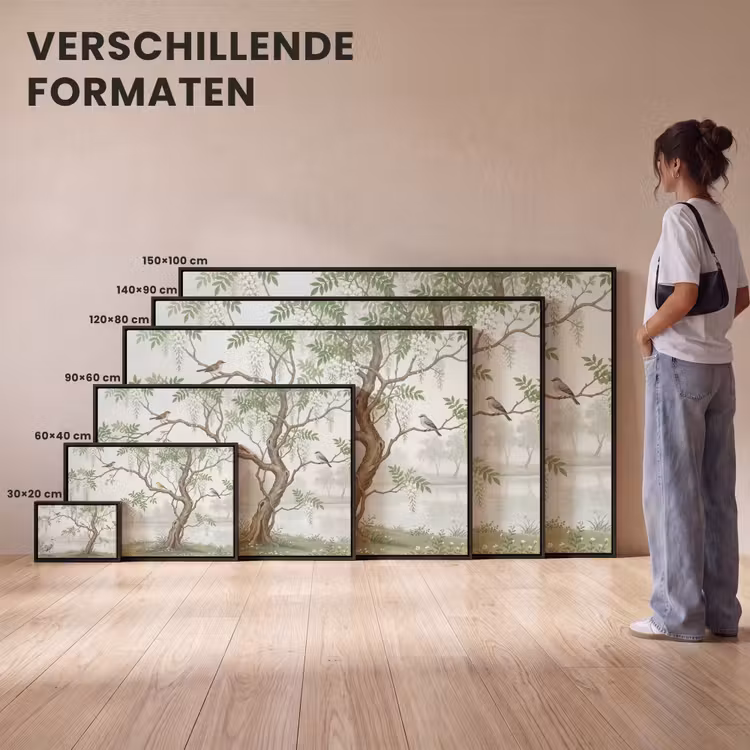 Canvas met lijst - Reiger - Landschap - Groen — 7