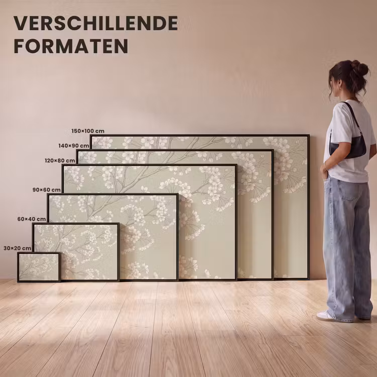 Canvas met lijst - Sereen - Bloesem - Wit — 7