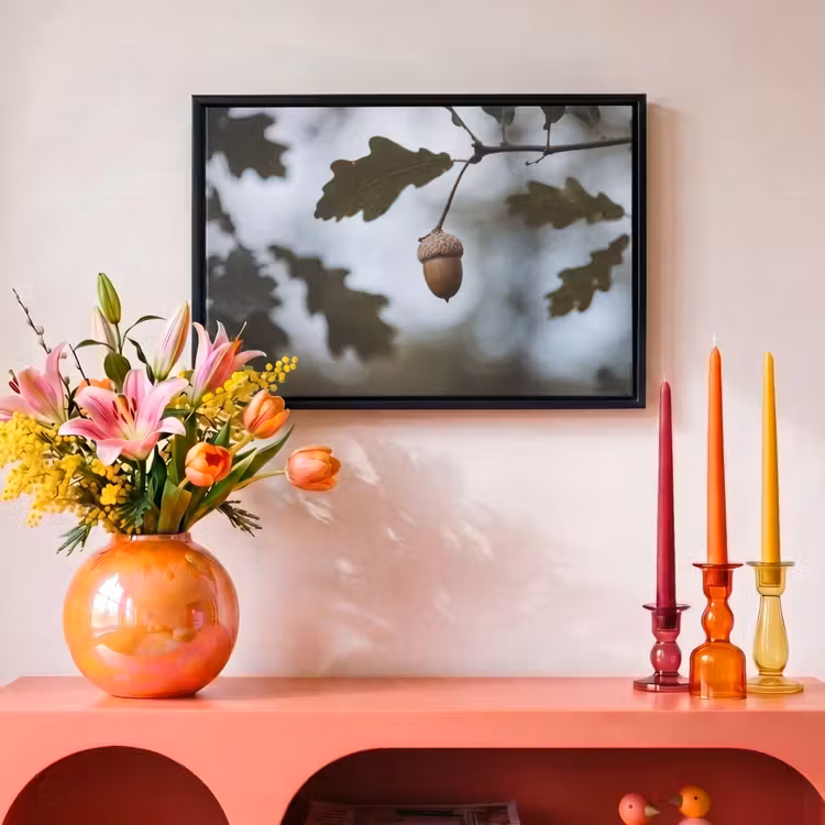 Canvas met lijst - Eikel - Eikenblad - Bos - Herfst - Natuur — 4