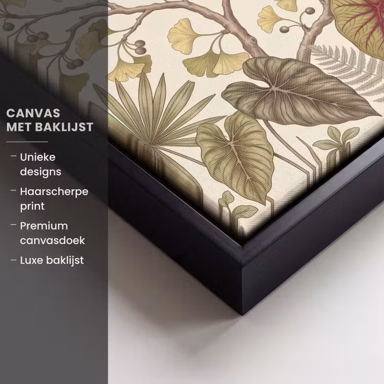 Canvas met lijst - Vogels - Tropisch - Botanisch - Roze — 5