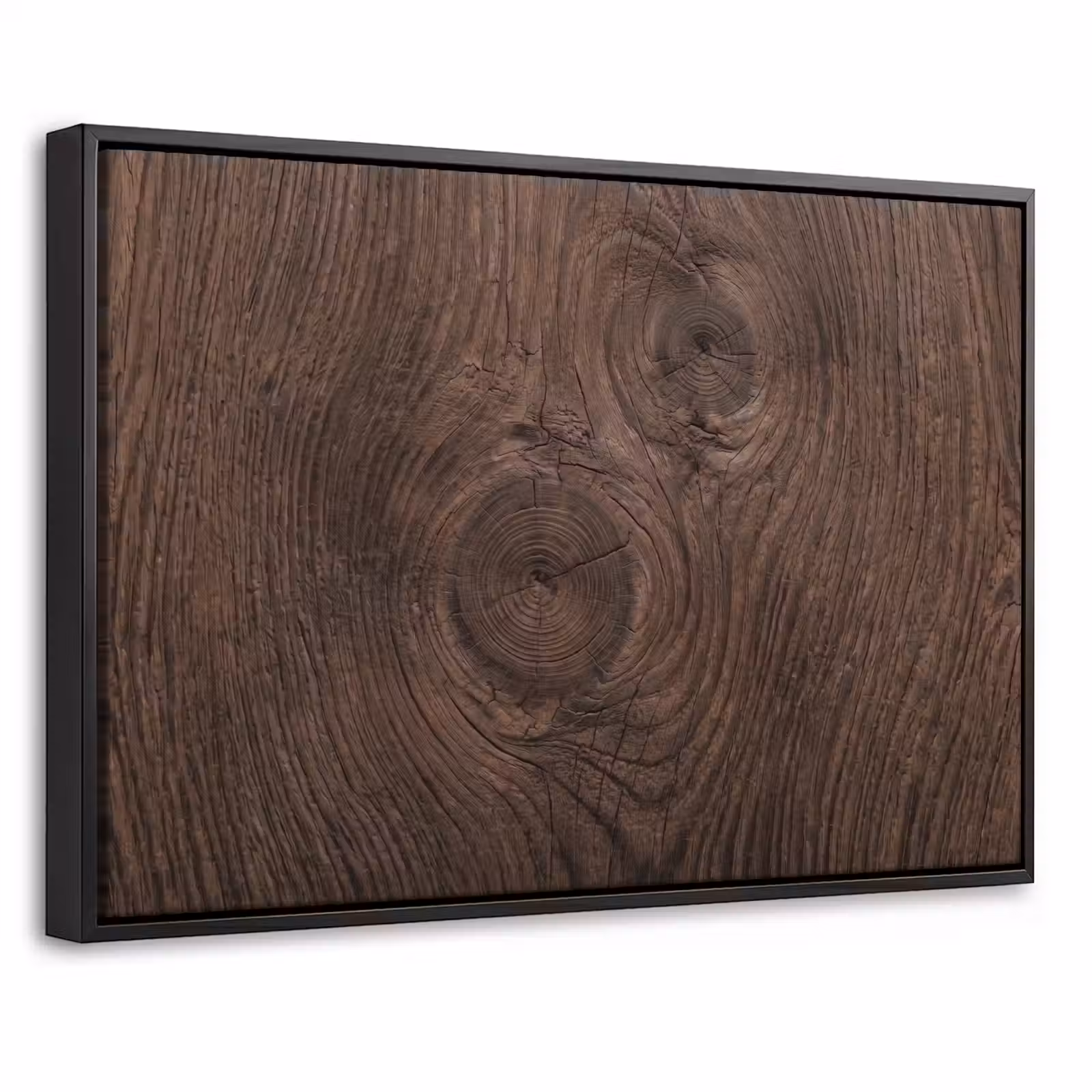Canvas met lijst - Houtnerf - Textuur - Patroon - Bruin - Rustiek — 1