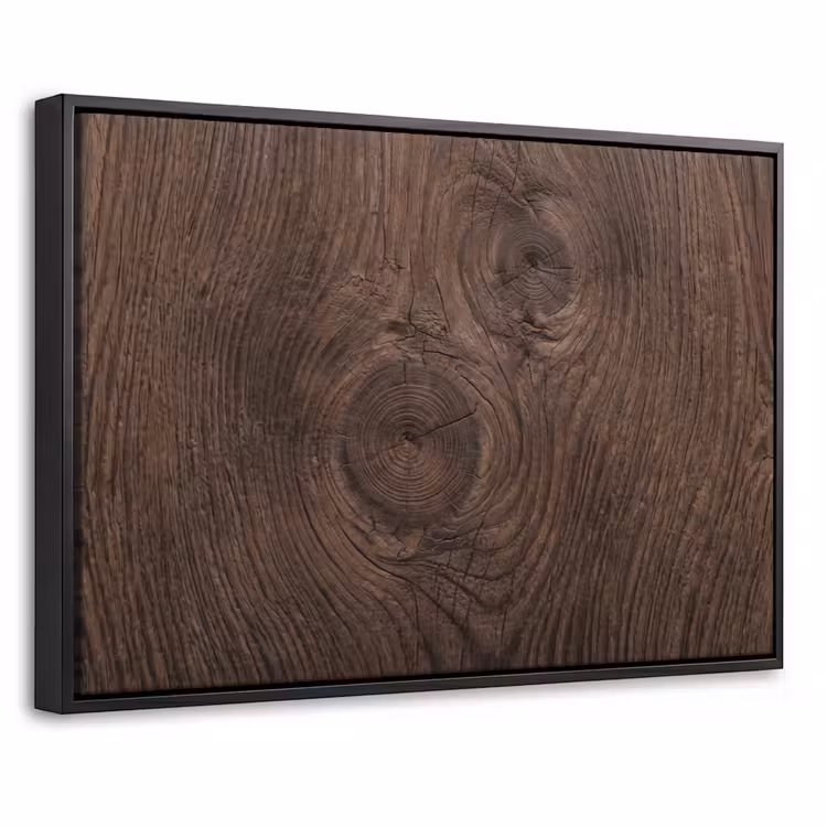 Canvas met lijst - Houtnerf - Textuur - Patroon - Bruin - Rustiek — 1