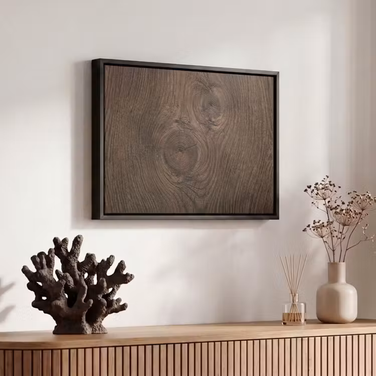 Canvas met lijst - Houtnerf - Textuur - Patroon - Bruin - Rustiek — 6