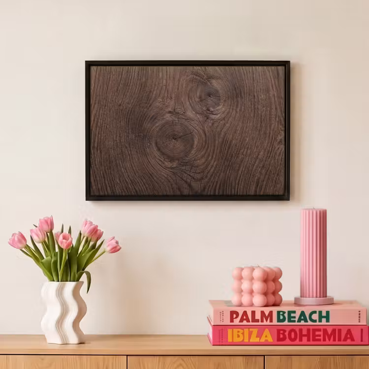 Canvas met lijst - Houtnerf - Textuur - Patroon - Bruin - Rustiek — 8