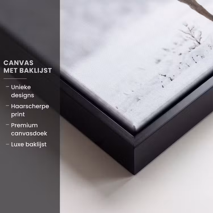 Canvas met lijst - Rendier - Gewei - Toendra - Sneeuw - Wild — 5