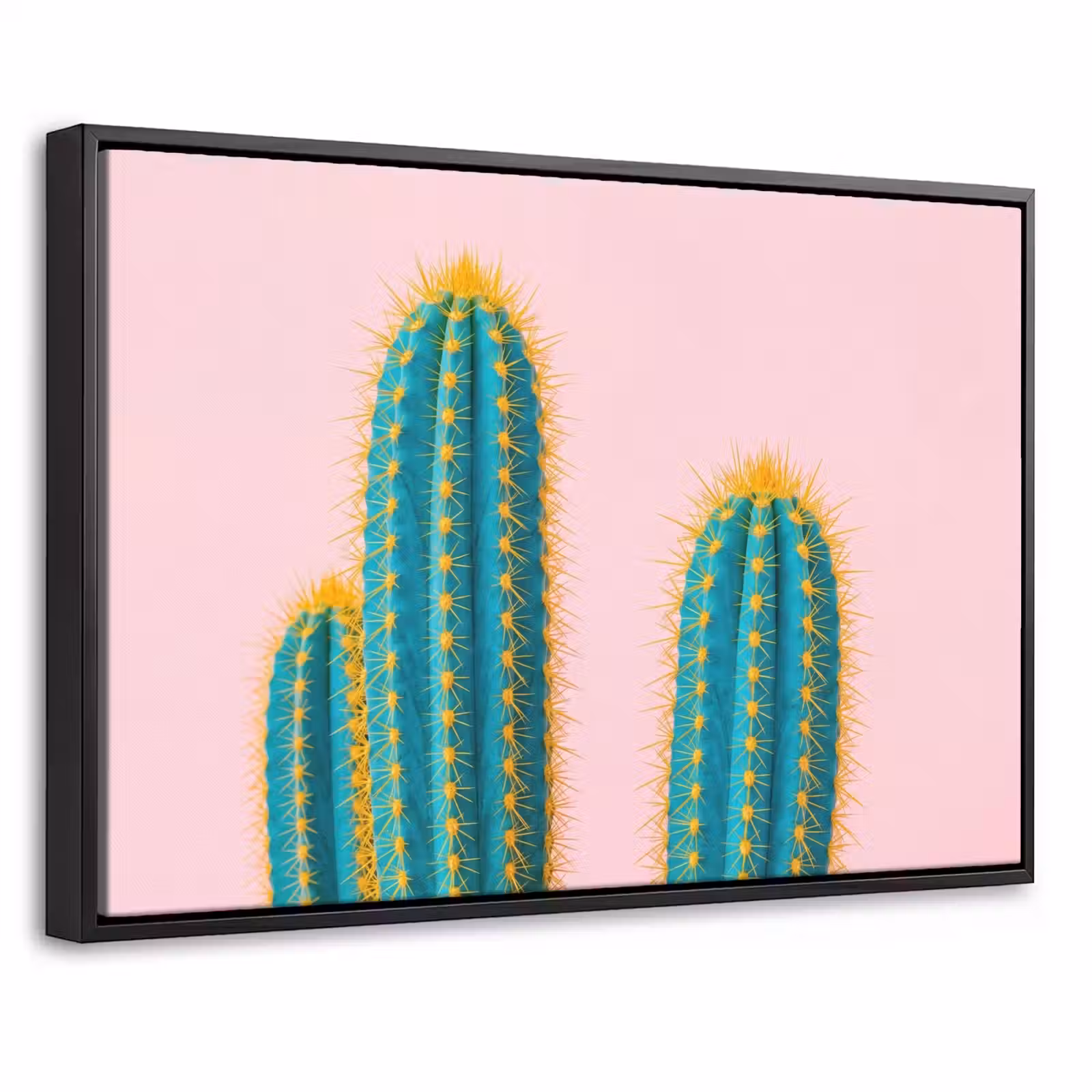 Canvas met lijst - Cactussen - Modern - Pastel — 1