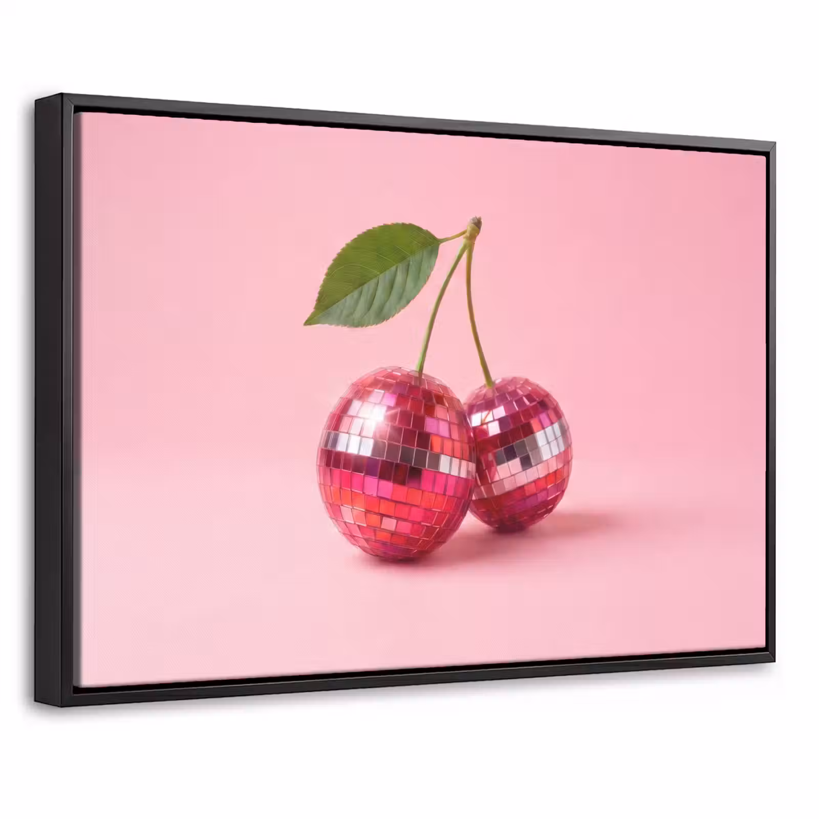 Canvas met lijst - Disco - Kersen - Roze — 1