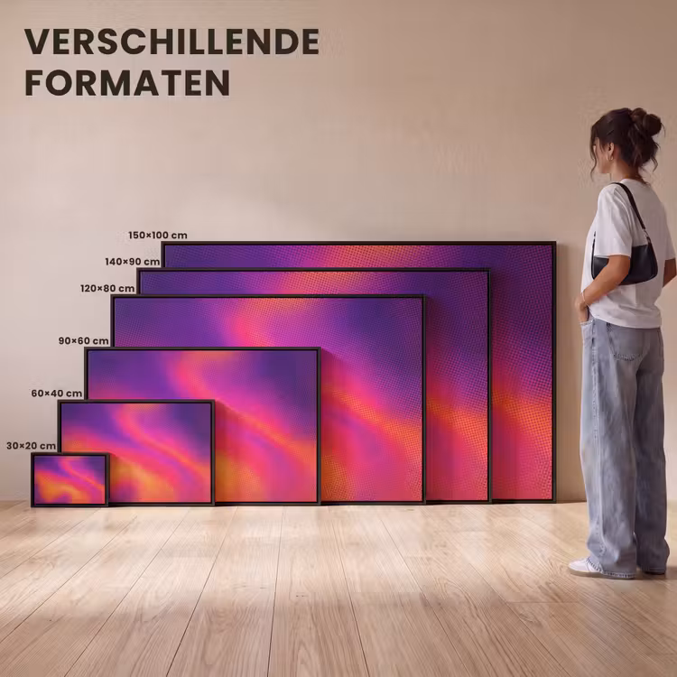 Canvas met lijst - Abstract - Patroon - Kleurverloop — 7