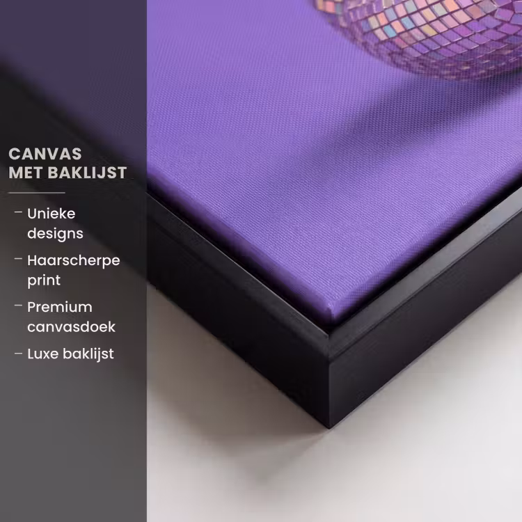 Canvas met lijst - Disco - Eend - Paars — 5