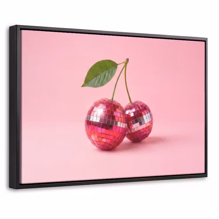 Canvas met lijst - Disco - Kersen - Roze — 1